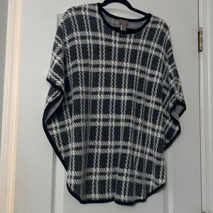 Chicos houndstooth poncho